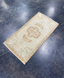 Turkish Mini Rug Oriental Hand Knotted Vintage Rug 1'7" x 3' #17928