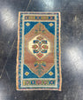 Turkish Mini Rug Oriental Hand Knotted Vintage Rug 1'9" x 3'2" #17896