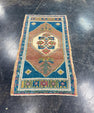 Turkish Mini Rug Oriental Hand Knotted Vintage Rug 1'9" x 3'2" #17896