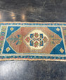 Turkish Mini Rug Oriental Hand Knotted Vintage Rug 1'9" x 3'2" #17896