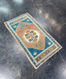 Turkish Mini Rug Oriental Hand Knotted Vintage Rug 1'9" x 3'2" #17896