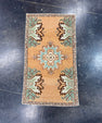 Turkish Mini Rug Oriental Hand Knotted Vintage Rug 1'8" x 2'11" #17080