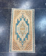 Turkish Mini Rug Oriental Hand Knotted Vintage Rug 1'8" x 2'11" #17088