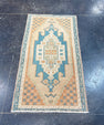 Turkish Mini Rug Oriental Hand Knotted Vintage Rug 1'8" x 2'11" #17088