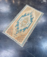 Turkish Mini Rug Oriental Hand Knotted Vintage Rug 1'8" x 2'11" #17088