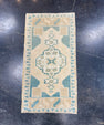 Turkish Mini Rug Oriental Hand Knotted Vintage Rug 1'10" x 3'5" #17468