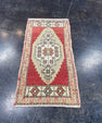 Turkish Mini Rug Oriental Hand Knotted Vintage Rug 1'8" x 3'3" #17084