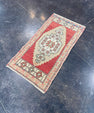Turkish Mini Rug Oriental Hand Knotted Vintage Rug 1'8" x 3'3" #17084