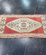 Turkish Mini Rug Oriental Hand Knotted Vintage Rug 1'8" x 3'3" #17084