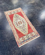 Turkish Mini Rug Oriental Hand Knotted Vintage Rug 1'8" x 3'3" #17084