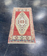 Turkish Mini Rug Oriental Hand Knotted Vintage Rug 1'8" x 3'3" #17084