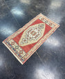 Turkish Mini Rug Oriental Hand Knotted Vintage Rug 1'8" x 3'3" #17084
