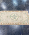 Turkish Mini Rug Oriental Hand Knotted Vintage Rug 1'7" x 2'11" #17090