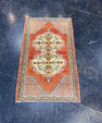 Turkish Mini Rug Oriental Hand Knotted Vintage Rug 1'7" x 2'8" #17465