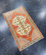 Turkish Mini Rug Oriental Hand Knotted Vintage Rug 1'7" x 2'8" #17465