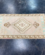 Turkish Mini Rug Oriental Hand Knotted Vintage Rug 1'8" x 3'1" #17057