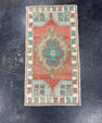 Turkish Mini Rug Oriental Hand Knotted Vintage Rug 1'7" x 2'11" #17891