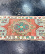 Turkish Mini Rug Oriental Hand Knotted Vintage Rug 1'7" x 2'11" #17891
