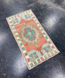 Turkish Mini Rug Oriental Hand Knotted Vintage Rug 1'7" x 2'11" #17891