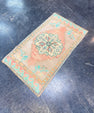 Turkish Mini Rug Oriental Hand Knotted Vintage Rug 1'9" x 3' #17924