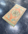 Turkish Mini Rug Oriental Hand Knotted Vintage Rug 1'9" x 3' #17924