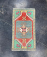 Turkish Mini Rug Oriental Hand Knotted Vintage Rug 1'5" x 2'6" #17063