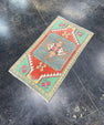 Turkish Mini Rug Oriental Hand Knotted Vintage Rug 1'5" x 2'6" #17063