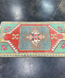Turkish Mini Rug Oriental Hand Knotted Vintage Rug 1'5" x 2'6" #17063