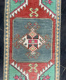 Turkish Mini Rug Oriental Hand Knotted Vintage Rug 1'5" x 2'6" #17063