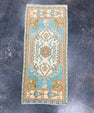 Turkish Mini Rug Oriental Hand Knotted Vintage Rug 1'7" x 3'8" #17904