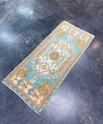 Turkish Mini Rug Oriental Hand Knotted Vintage Rug 1'7" x 3'8" #17904