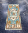 Turkish Mini Rug Oriental Hand Knotted Vintage Rug 1'7" x 3'8" #17904