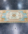 Turkish Mini Rug Oriental Hand Knotted Vintage Rug 1'7" x 3'8" #17904
