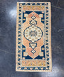 Turkish Mini Rug Oriental Hand Knotted Vintage Rug 1'9" x 3'6" #17465