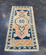 Turkish Mini Rug Oriental Hand Knotted Vintage Rug 1'9" x 3'6" #17465