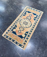 Turkish Mini Rug Oriental Hand Knotted Vintage Rug 1'9" x 3'6" #17465
