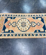 Turkish Mini Rug Oriental Hand Knotted Vintage Rug 1'9" x 3'6" #17465