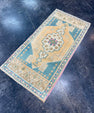Turkish Mini Rug Oriental Hand Knotted Vintage Rug 1'9" x 3'7" #17490