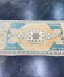Turkish Mini Rug Oriental Hand Knotted Vintage Rug 1'9" x 3'7" #17490