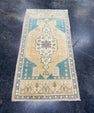 Turkish Mini Rug Oriental Hand Knotted Vintage Rug 1'9" x 3'7" #17490