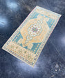 Turkish Mini Rug Oriental Hand Knotted Vintage Rug 1'9" x 3'7" #17490