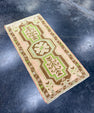 Turkish Mini Rug Oriental Hand Knotted Vintage Rug 1'9" x 3'5" #17736