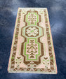 Turkish Mini Rug Oriental Hand Knotted Vintage Rug 1'9" x 3'5" #17736