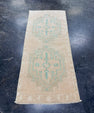 Turkish Mini Rug Oriental Hand Knotted Vintage Rug 1'6" x 3'5" #17203