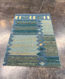 Turkish Mini Rug Oriental Hand Knotted Vintage Rug 2'1" x 2'11" #17030