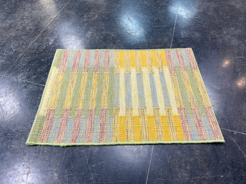 Turkish Mini Rug Oriental Hand Knotted Vintage Rug 2' x 2'10" #17048