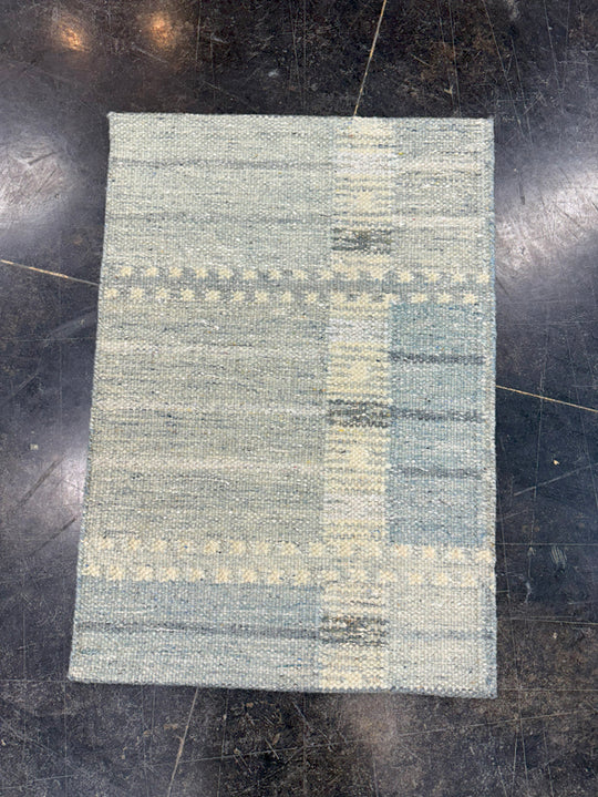 Turkish Mini Rug Oriental Hand Knotted Vintage Rug 2' x 2'11" #17026