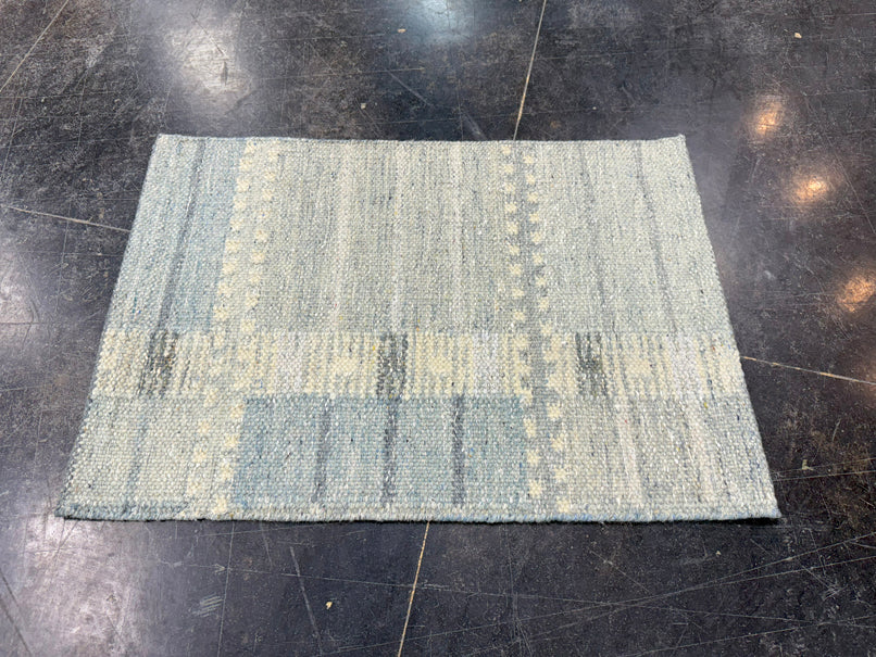 Turkish Mini Rug Oriental Hand Knotted Vintage Rug 2' x 2'11" #17026