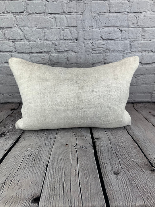 16 x 24 Hemp Pillow Turkish Cushion Natural White Pillow Cushion Cover #6179