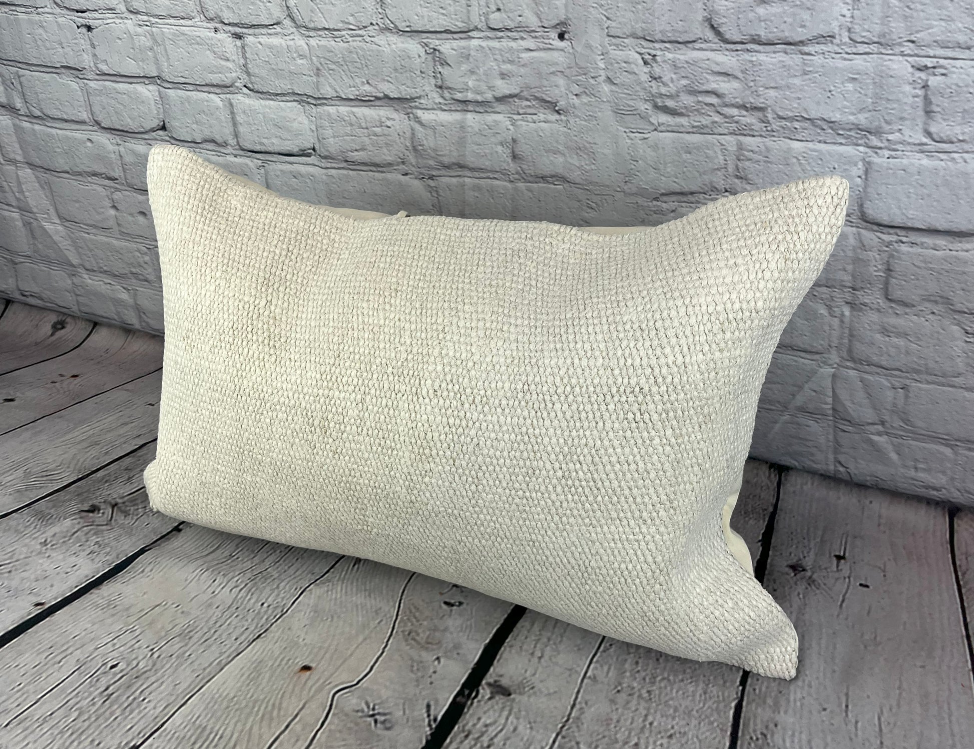 16 x 24 Hemp Pillow Turkish Cushion Natural White Pillow Cushion Cover #6178